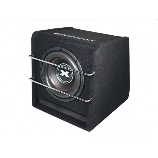 Excursion PXA-SP10 aktywny subwoofer samochodowy z głośnikiem 25cm/10cali - 200/600W, obudowa bass-reflex z MDF, Auto On/Off, wej. High/Low, regulator